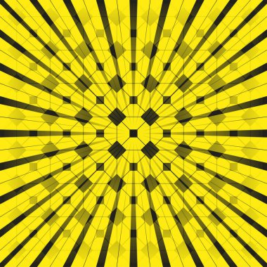 Sarı bir arka plan üzerinde siyah rakamlar. Soyut kompozisyon. Vektör çizim.