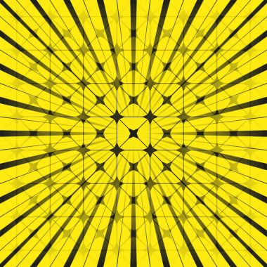 Sarı bir arka plan üzerinde siyah rakamlar. Soyut kompozisyon. Vektör çizim.