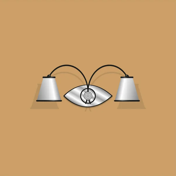Elektrische Wandlampe. Vektorillustration. — Stockvektor