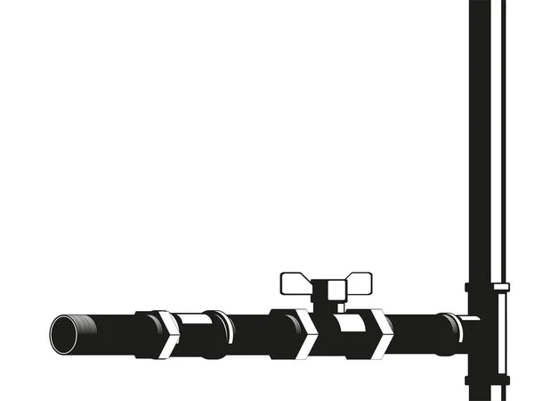 Plomberie des tuyaux et des joints sur un certain fond. Illustration vectorielle . — Image vectorielle