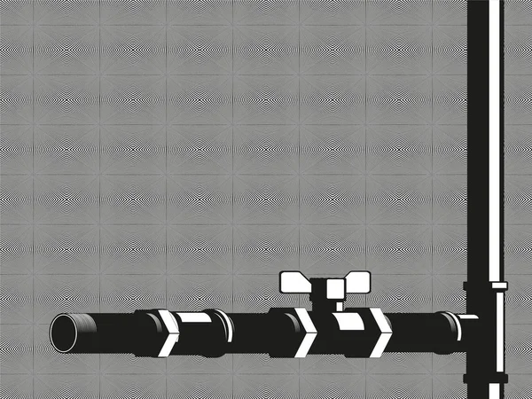 Tubos de fontanería y juntas sobre un determinado fondo. Ilustración vectorial . — Vector de stock