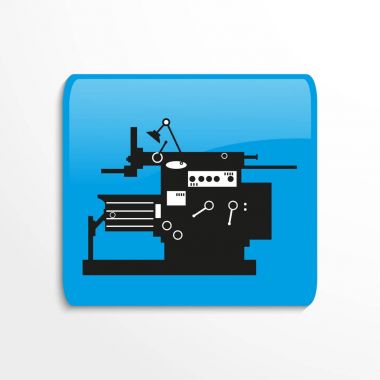 Endüstri/sanayii donatımı. Makine. Vektör simgesi.