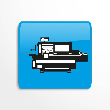 Endüstri/sanayii donatımı. Makine. Vektör simgesi.