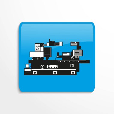 Endüstri/sanayii donatımı. Makine. Vektör simgesi.