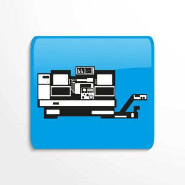 Endüstri/sanayii donatımı. Makine. Vektör simgesi.