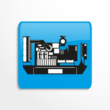 Endüstri/sanayii donatımı. Makine. Vektör simgesi.