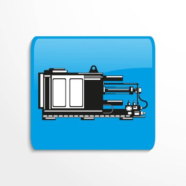 Endüstri/sanayii donatımı. Makine. Vektör simgesi.