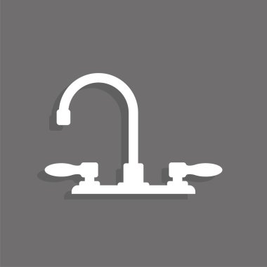 Mutfak musluk lavaboya. Vektör simgesi.