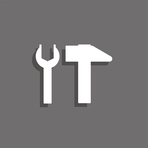 Hammer Und Schraubenschlüssel Vektorsymbol — Stockvektor