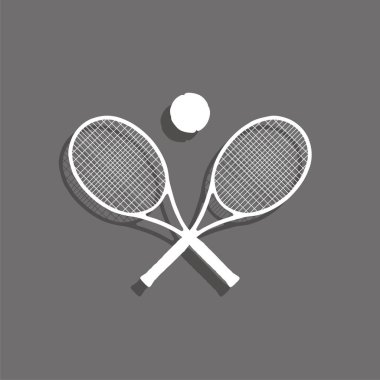 Spor sembolü. Tenis. Vektör simgesi.