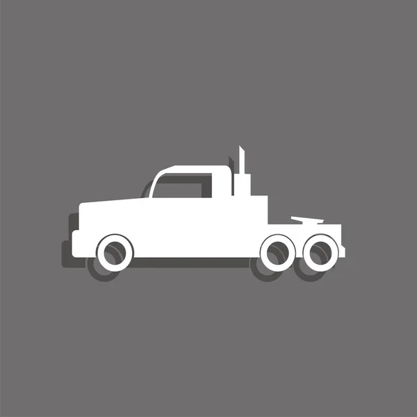 Camion Icône Vectorielle Blanche — Image vectorielle
