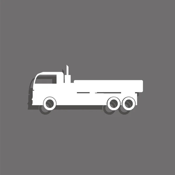 Truck White Vector Icon — Stock Vector