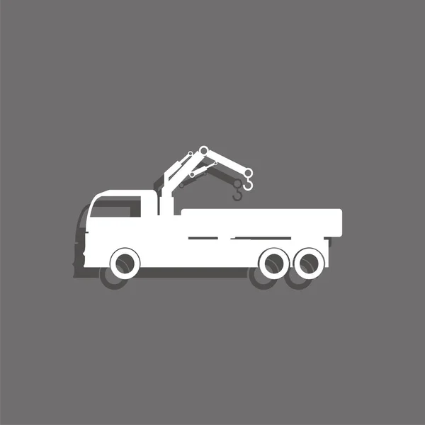 Samochód Ciężarowy Ikony Biały Wektor — Wektor stockowy