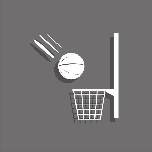 Sport Symbool Basketbal Vector Pictogram — Stockvector