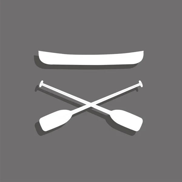 Simboli Sportivi Kayak Icona Del Vettore — Vettoriale Stock