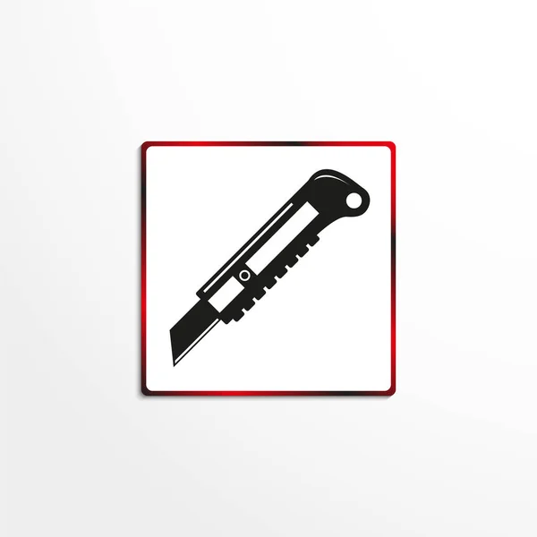 Cuchillo Papelería Icono Del Vector — Vector de stock