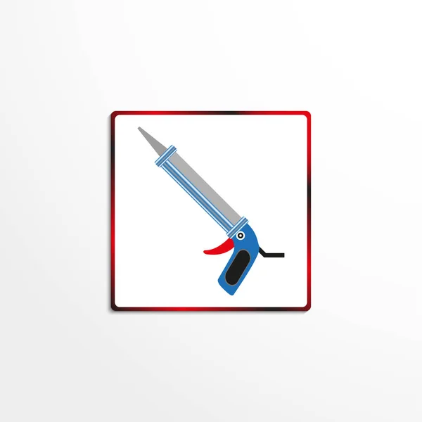 Gebouw Sealant Het Pistool Vector Pictogram — Stockvector