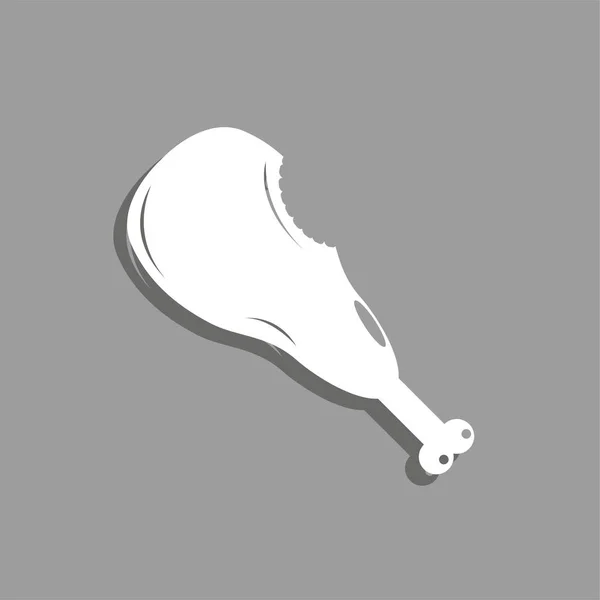 Закусочна Куряча Нога Піктограма Вектора — стоковий вектор