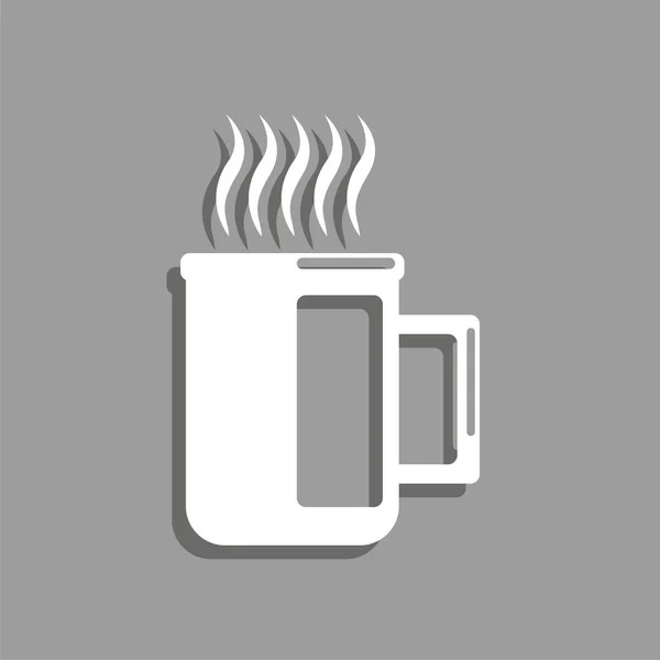 Taza Con Líquido Caliente Icono Del Vector — Vector de stock