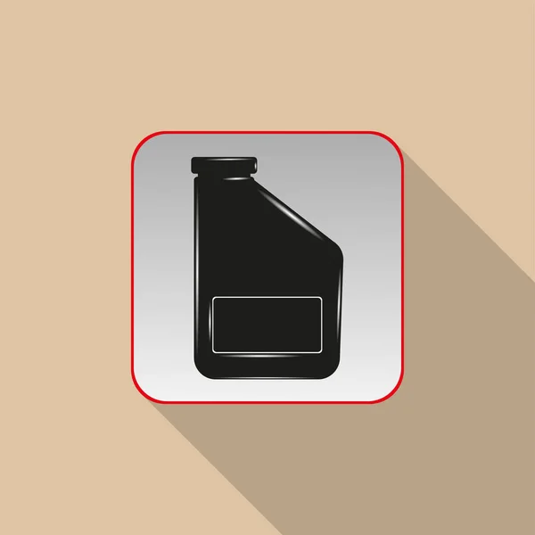 发动机机油的容量 有条件的标志 矢量图标 — 图库矢量图片