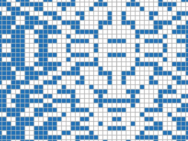 Blaue Und Weiße Quadrate Auf Grauem Hintergrund Abstrakte Komposition Vektorillustration — Stockvektor