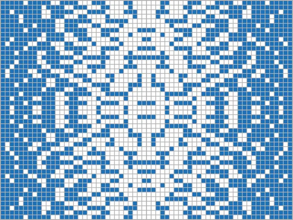 Blaue Und Weiße Quadrate Auf Grauem Hintergrund Abstrakte Komposition Vektorillustration — Stockvektor