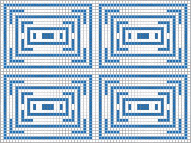 Gri arkaplanda mavi ve beyaz kareler. Soyut kompozisyon. Vektör illüstrasyonu.