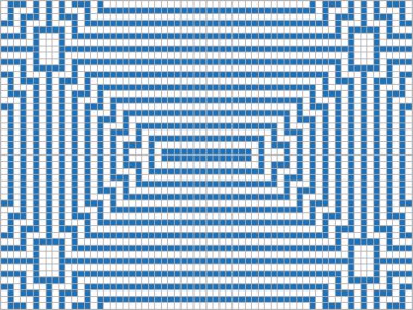 Gri arkaplanda mavi ve beyaz kareler. Soyut kompozisyon. Vektör illüstrasyonu.