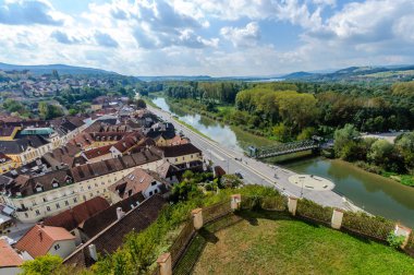 Melk şehrin havadan görünümü