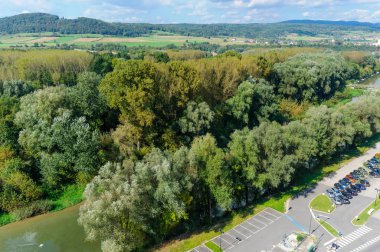 Melk şehrin havadan görünümü