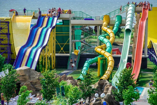 Aquapark v městě Berdyansk, Ukrajina — Stock fotografie