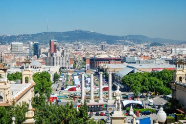 Barcelona'nın hava şehir görünümünü