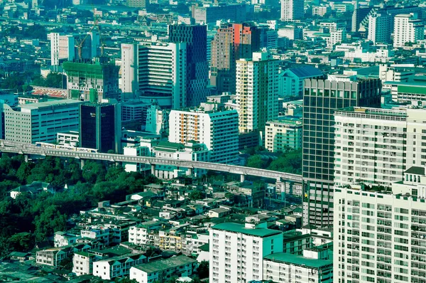 バンコク、タイ、アジアの中央部の空中都市風景 — ストック写真