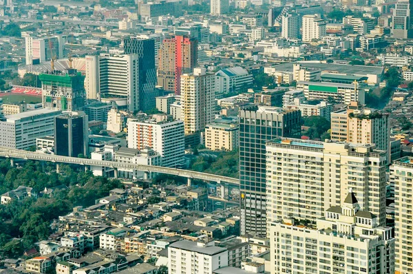 バンコク、タイ、アジアの中央部の空中都市風景 — ストック写真