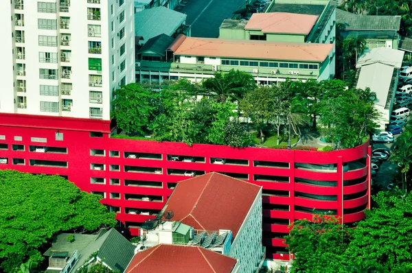 Vista aérea da cidade da parte central de Bangkok, Tailândia, Ásia — Fotografia de Stock