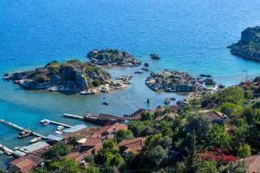 Kaleköy Köyü'nde havadan görünümü