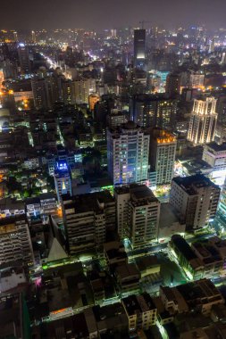 Kaohsiung şehrin havadan görünümü
