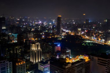 Kaohsiung şehrin havadan görünümü