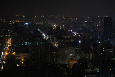 Kaohsiung şehrin havadan görünümü