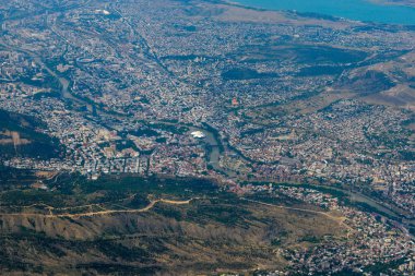 Tiflis, Gürcistan 'ın hava manzarası