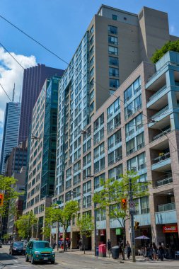 Toronto downtown binaları ve sokakları görüntüleme
