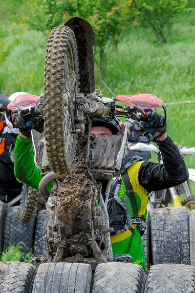 Motocross Enduro su pista — Foto Stock