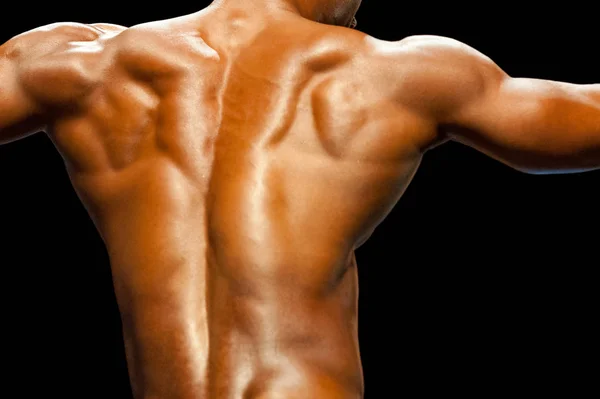 Parte do corpo do atleta de musculação — Fotografia de Stock