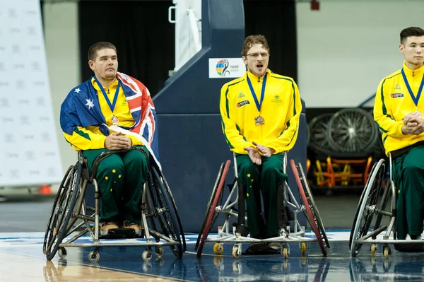 Ceremonia de medalla del Campeonato Mundial de Baloncesto en Silla de Ruedas — Foto de Stock