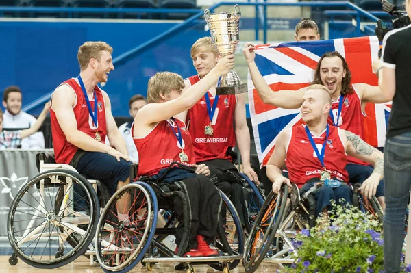 Ceremonia de medalla del Campeonato Mundial de Baloncesto en Silla de Ruedas — Foto de Stock