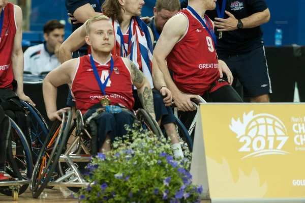 Ceremonia de medalla del Campeonato Mundial de Baloncesto en Silla de Ruedas — Foto de Stock