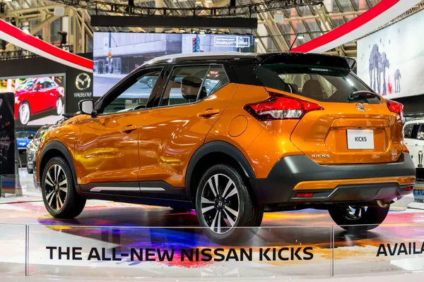15 Şubat 2018. Toronto, Kanada: Nissan Kicks araba sunum sırasında 2018 Kanada Uluslararası otomatik gösterme (Şubat 15-25) üzerinde Metro Toronto Kongre Merkezi
