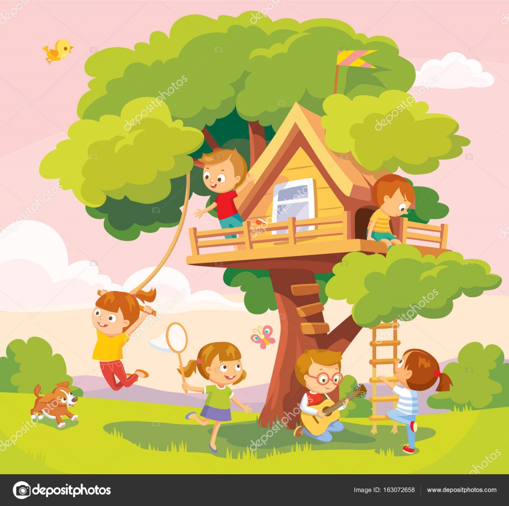 Tree House For Kids Stock Vector C Olga1818 163072658