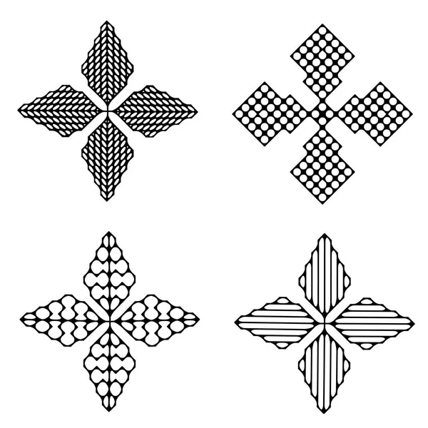幾何学的な星 4 つ — ストックベクタ