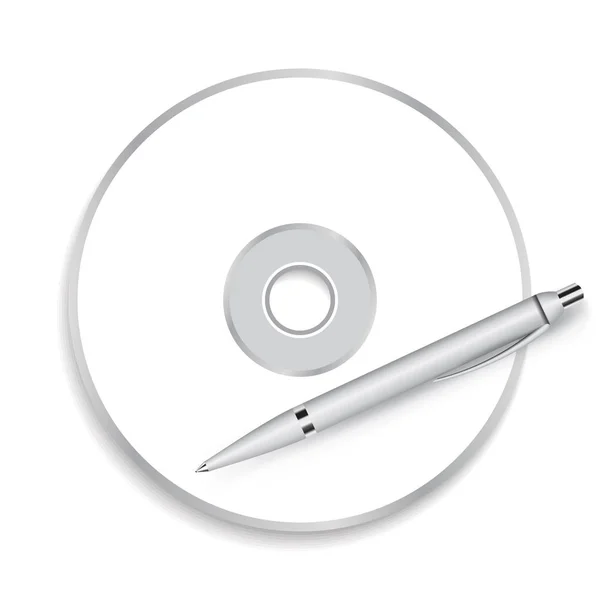 CD-ROM mit Stift Vektorgrafiken
